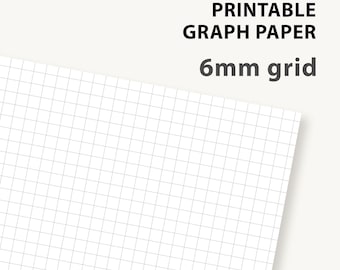 Printable 6mm Grid Paper, A4 A5 Letter Size (Digital Download)