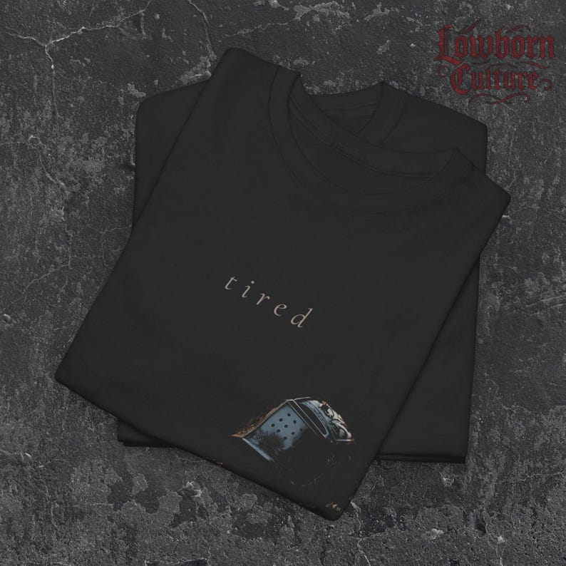 Gothic Tired Knight T-Shirt: Medieval Fantasy Tee image 3