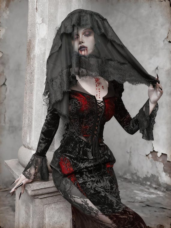Scarlet Witch Gothic Mermaid Dress  Red Velvet Lace Vampire Gown, Dark  Romance Corset Maxi Dress, Holiday Masquerade Outfit, Gift for Her - Etsy  Australia
