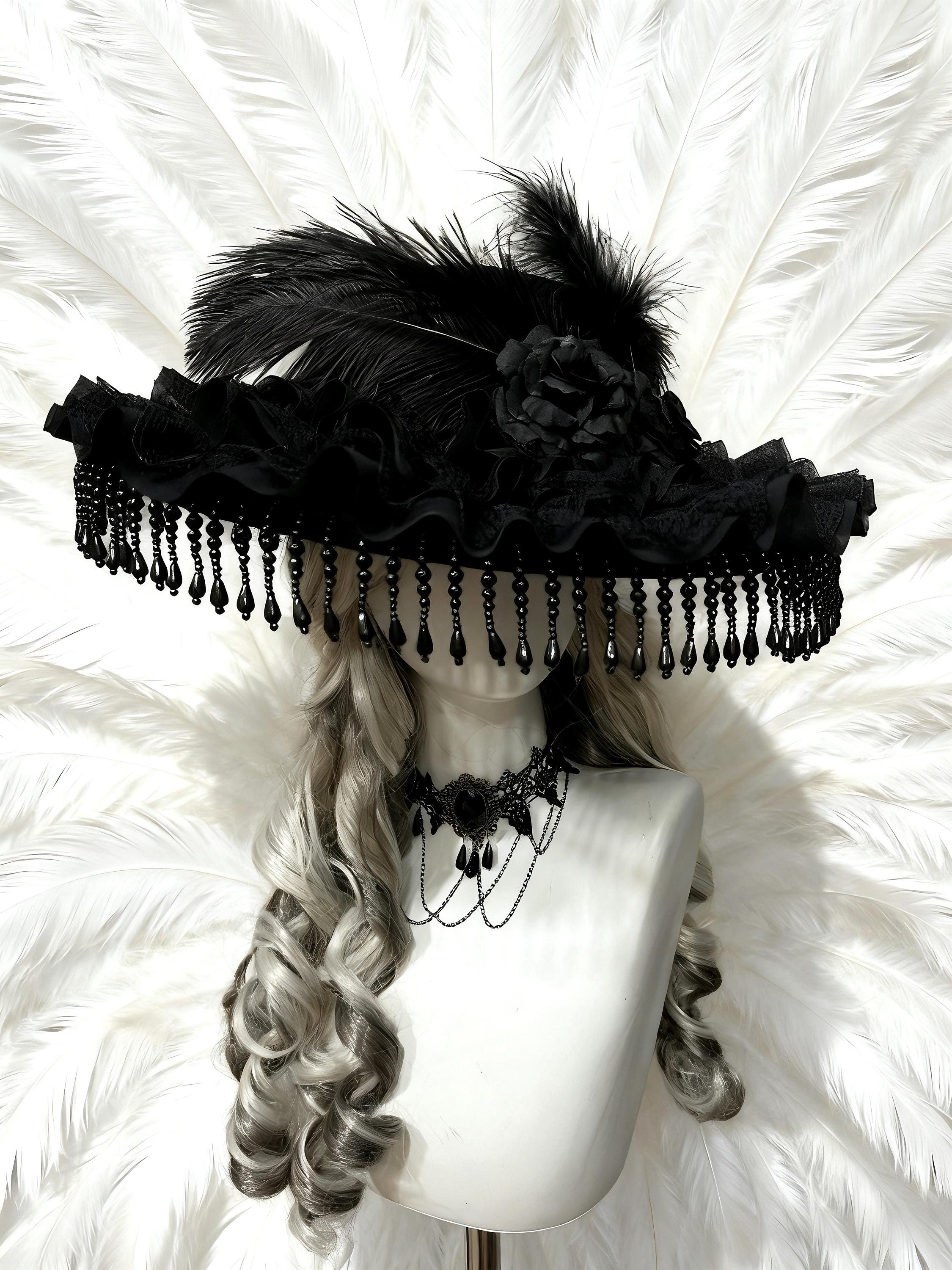 Black Rose Feather Crown - Etsy
