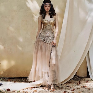Golden Fairycore Corset Tulle Dress, Vintage-inspired Lace Bodice Gown, Art Nouveau Fairy Dress, Romantic Couture Outfit, Gift for Her - Etsy Israel Golden Fairycore Corset Tulle Dress, Vintage-inspired Lace Bodice Gown, Art Nouveau Fairy Dress, Romantic Couture Outfit, Gift for Her - Etsy Israel
