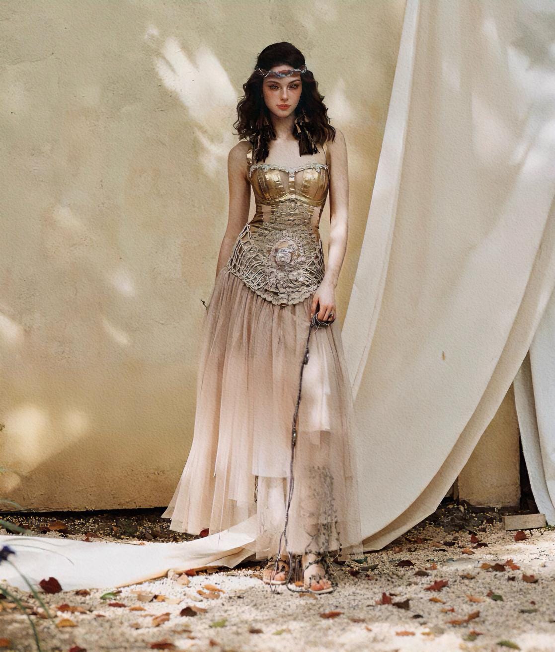 vintage fairy corset dress Vintage Fairy Corset Dress Designs||Satin Sparkly Corset Dresses Ideas –  DSProm main image 1