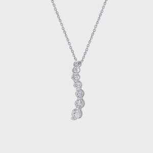 0.80 TCW Round Drizzle Pendant for women, Lab grown Diamond Pendant for her, dail wear pendant for women