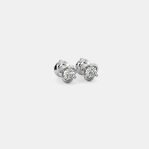 Swirl Studs Solitaire Lab grown Diamond Earrings for her, earrings for everyday use, anniversary gift for her