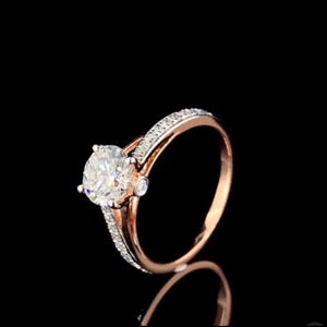 2.05 TCW Bypass Solitaire Lab grown Diamond Engagement ring for her, Anniversary gift for her