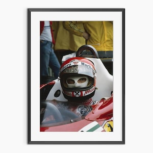 Formula One Print, Car Racer Poster, Niki Lauda Print, Formula 1 Pilot, Formula One Legends, Photography Prints, Museum Quality Photo Print