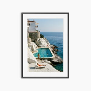 Hotel Du Cap, Photography Prints, Coastal Wall Art, Pool Poster, Aesthetic Room Decor, Living Room Wall Art, Museum Quality Wall Art