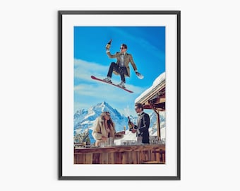 Impresiones de esquí, impresiones fotográficas, arte mural de esquí, impresión de bellas artes, arte de estación de esquí, dinero antiguo, póster de moda, póster fotográfico de calidad de museo