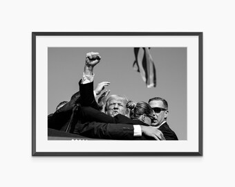 thumbnail image 2 of Donald Trump Sitting Black And White 8x10 Photo, Celebrity Print Reproduction 2 of 3