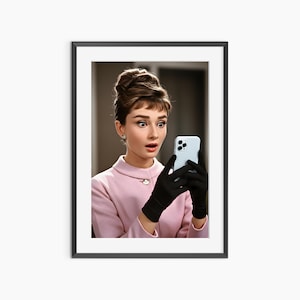 Audrey Hepburn, Photography Prints, Funny Poster, Audrey Hepburn Print, Funny Wall Art, Retro Poster, Museum Quality Wall Art