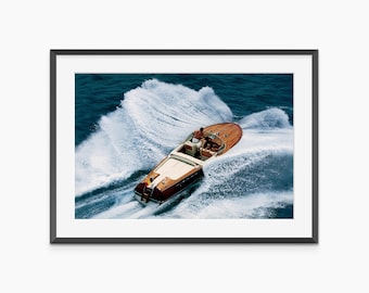 Boat, Photography Prints, La Dolce Vita, Fine Art Photography, Ocean Print, Summer, Fine Art Prints, Museum Quality Photography Poster