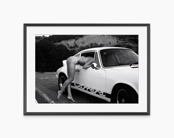 Porsche Carrera, Photography Prints, Porsche Poster, Black and White Wall Art, Porsche Wall Art, Museum Quality Photography Poster