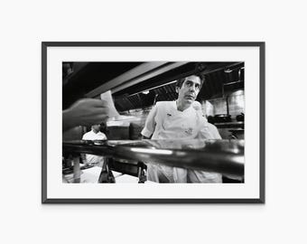 Anthony Bourdain Print, Photography Prints, Kitchen Wall Art, Black and White Wall Art, Kitchen Prints, Museum Quality Photography Poster