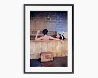 Steve McQueen Print, Photography Prints, Steve McQueen Poster, Retro Poster, Bathroom Wall Art, Museum Quality Photography Poster