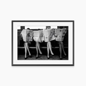 Newspaper Print, Photography Prints, Fashion Print, Newspaper Poster, Black and White Wall Art, Museum Quality Photography Poster