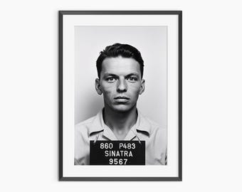 Frank Sinatra Poster, Photography Prints, Frank Sinatra, Vintage Poster, Black and White Wall Art, Museum Quality Photography Wall Art