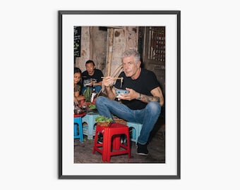 Stampa di Anthony Bourdain, poster di cibo, decorazioni per la cucina, stampe fotografiche, arte da parete