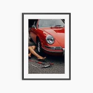 Porsche 911 Poster, Photography Prints, Porsche Poster, Vintage Car Poster, Porsche Wall Art, Man Cave Decor, Museum Quality Wall Art