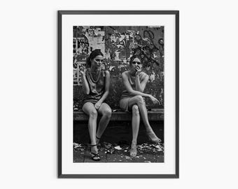 Fashion Print, Photography Prints, Retro Poster, Fashion Wall Art, Vintage Poster, Black and White Wall Art, Museum Quality Wall Art