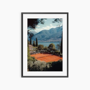 Tennis Court, Photography Prints, Tennis Wall Art, Fine Art Print, Aesthetic Room Decor, Tennis Print, Museum Quality Photography Poster