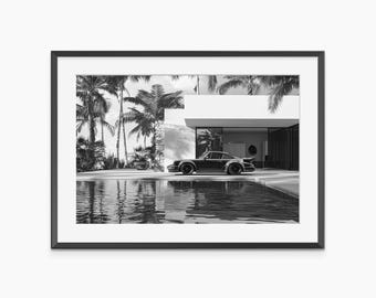 Porsche Poster, Photography Prints, Porsche 911 Poster, Porsche Wall Art, Black and White Wall Art, Museum Quality Photography Poster