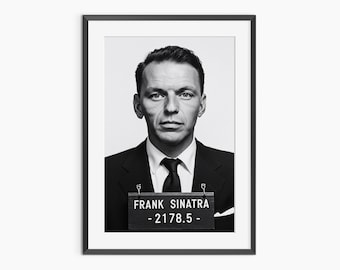 Frank Sinatra, Photography Prints, Frank Sinatra Poster, Retro Prints, Black and White Wall Art, Museum Quality Photography Wall Art