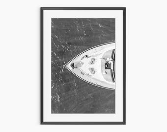 Yacht Poster, Photography Prints, Yacht Print, Luxury Prints, Summer Poster, Luxury Wall Art, Black And White Prints, Museum Grade Wall Art