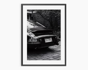 Porsche Wall Art, Photography Prints, Porsche 911 Poster, Black and White Wall Art, Porsche Poster, Car Poster, Museum Quality Wall Art