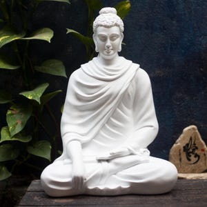 Handcrafted Buddha Statue – Meditating Buddha Sculpture for Home, Garden, or Altar Decor