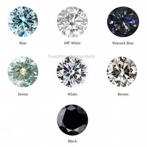 Round Brilliant Cut Mix Color Loose Moissanite For Jewelry Making Rings/Earrings/Pendant/Necklace/Bracelet