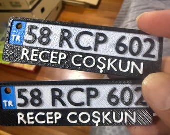 Personalized Mini License Plate Keychain