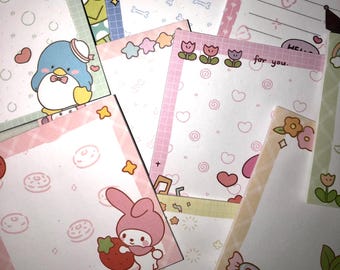 Kawaii Mini Notepad Set: Pastel Stationery for Journaling & School