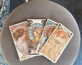 Mucha art nouveau notitieboek: vintage zakschetsboek voor kunstliefhebbers