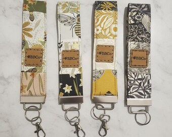 Handmade Patchwork Quilted Key Fob [7 in x 2 in]