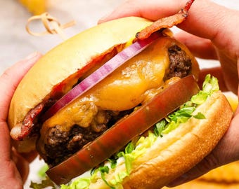 Bacon Cheeseburger Recipe: Juicy BBQ Burgers (Digital Download)