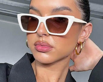 Unisex Vintage Cat Eye Sunglasses, UV400 Protection
