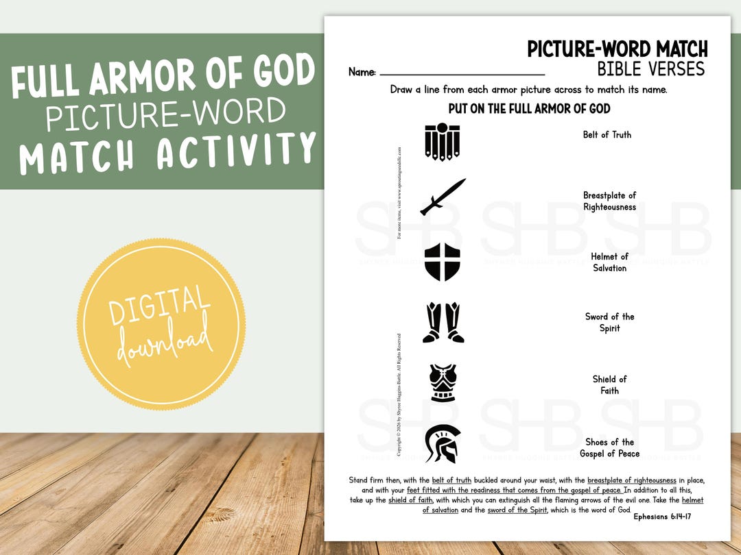 Bible Verse Picture-word Match Activity! Christian, Homeschool, and ...
