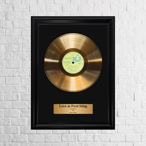 Skorpione – Vergoldete Schallplatte – Wandkunst und Geschenk für Musikfans & Dekoration
