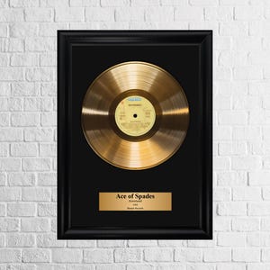Motörhead – Gold Plated Vinyl Record – Wall Art And Gift for Music Fans & Home Decoration