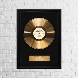 The Clash – Gold Plated Vinyl Record – Wall Art And Gift for Music Fans & Home Decoration