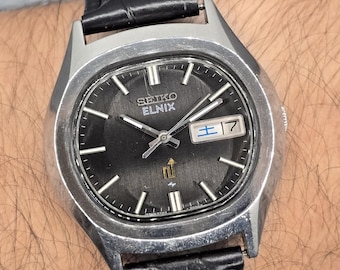 Vintage 1975 Seiko Elnix 0703-5001 JDM Electronic Day Date Men's