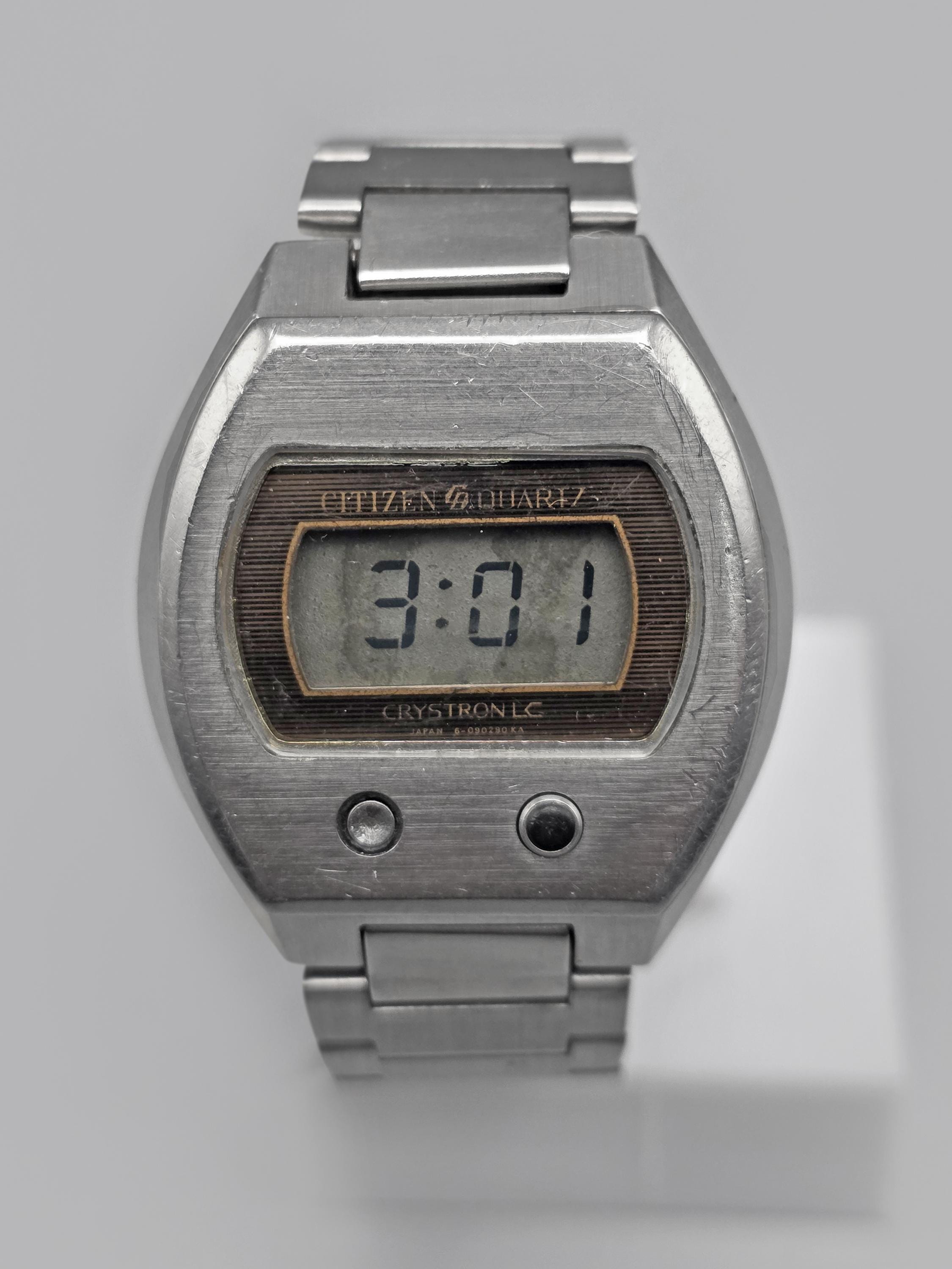 RARE 1970s Citizen Crystron LC 4-095219 Digital Japan Men's Watch