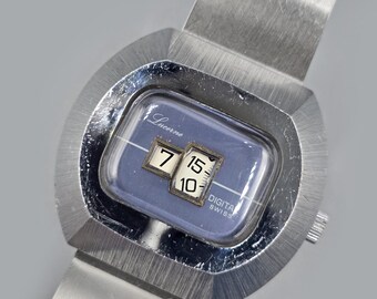 Lucerne Jump Hour Digital 1970s Swiss Made Ref. 12313 Manual Wind