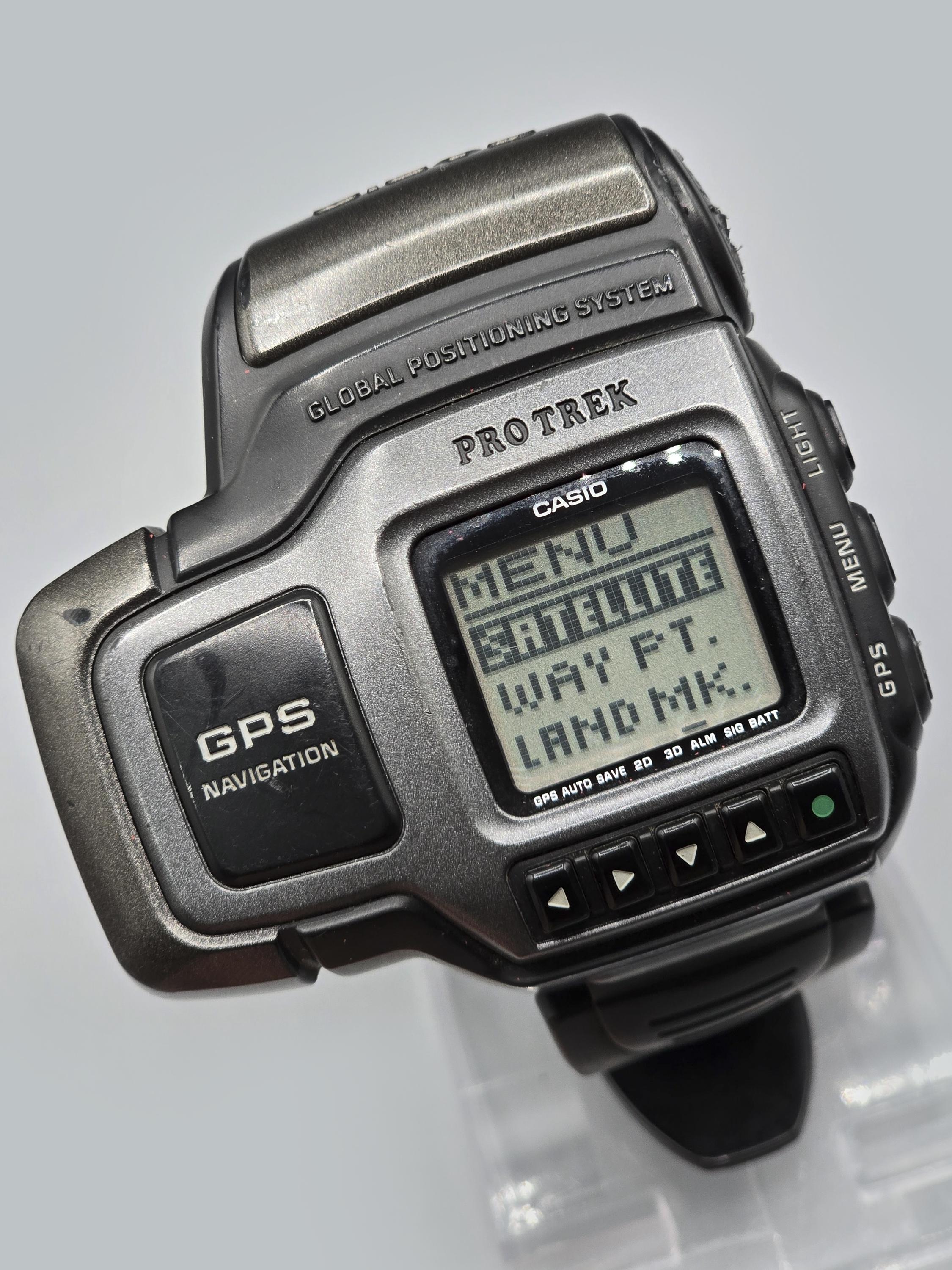 Casio Pro Trek PRT-1GPJ GPS Navigation Digital Watch 1999 Vintage