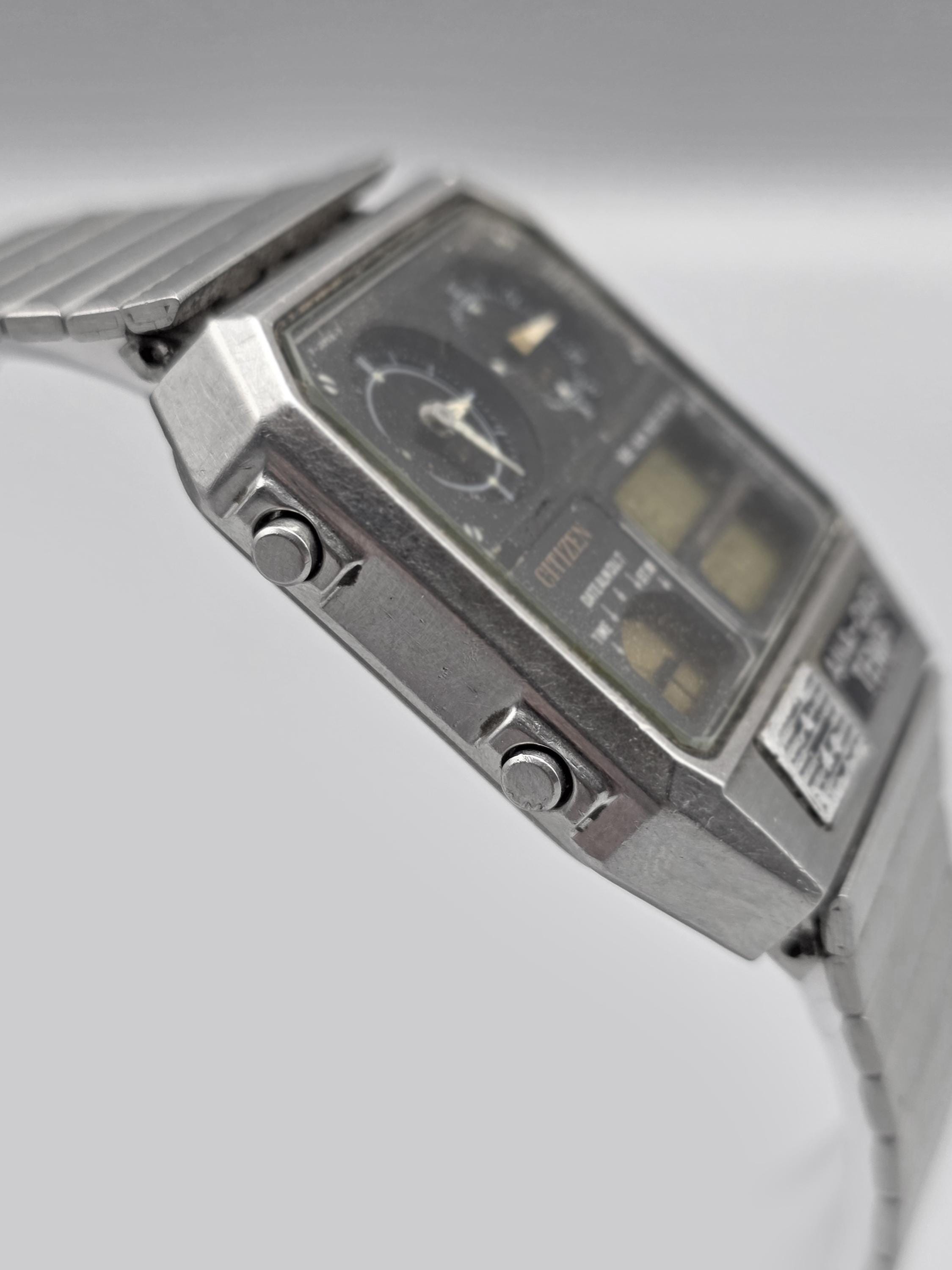 1985 Vintage Citizen Ana-digi Temp Men's Watch Japan Digital