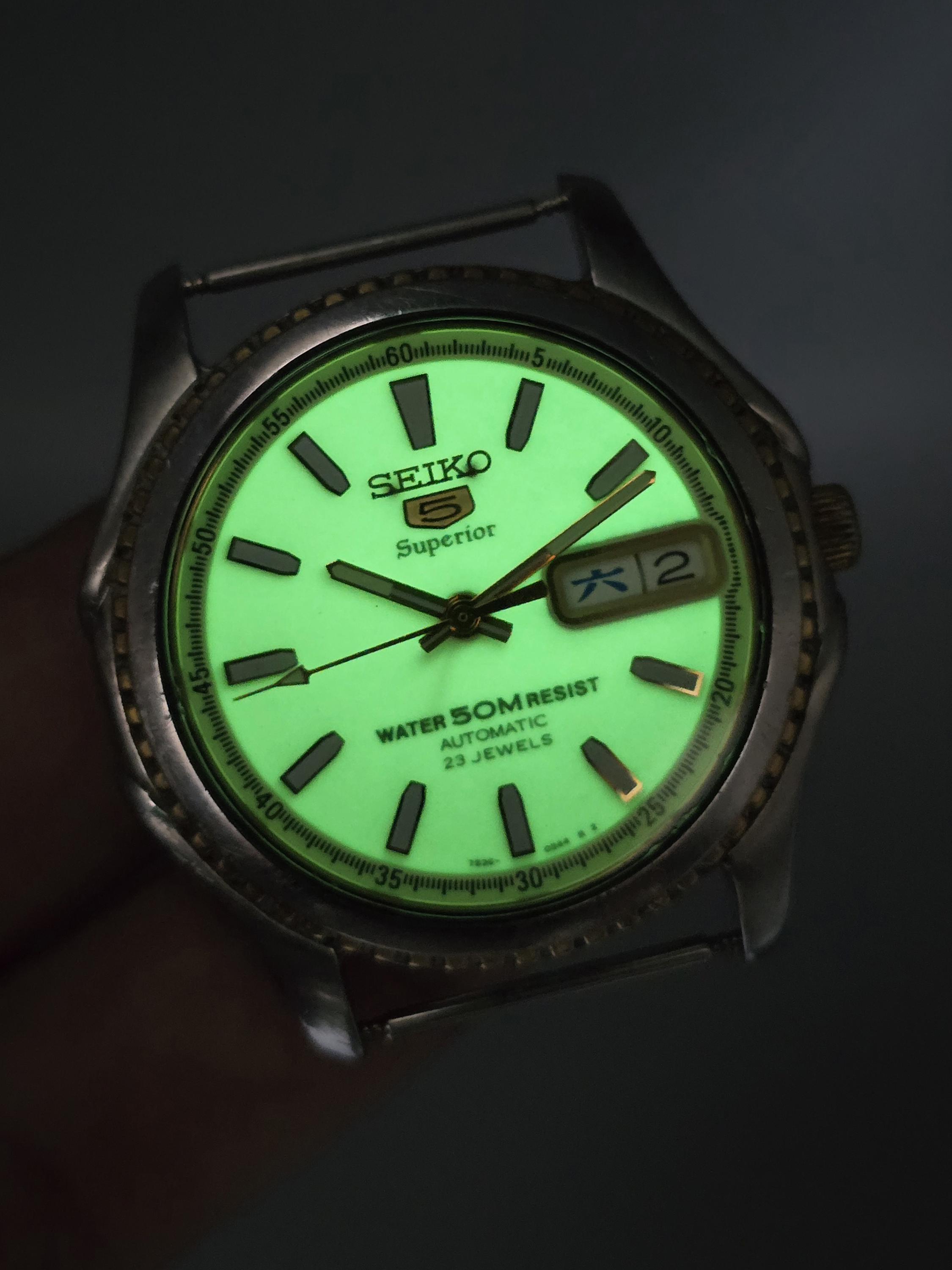 【激レア稼働】 SEIKO セイコー　スーペリア　メンズ腕時計ヴィンテージ セイコー5 スーペリア 1998年製 自動巻き 7S36-0090 23石 日本製