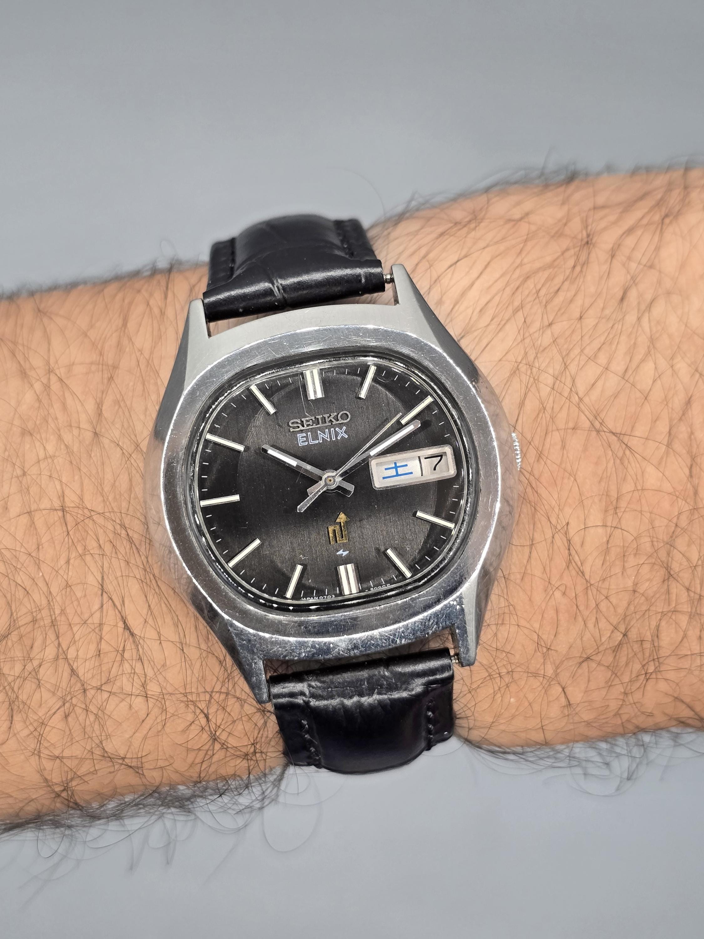 Vintage 1975 Seiko Elnix 0703-5001 JDM Electronic Day Date Men's