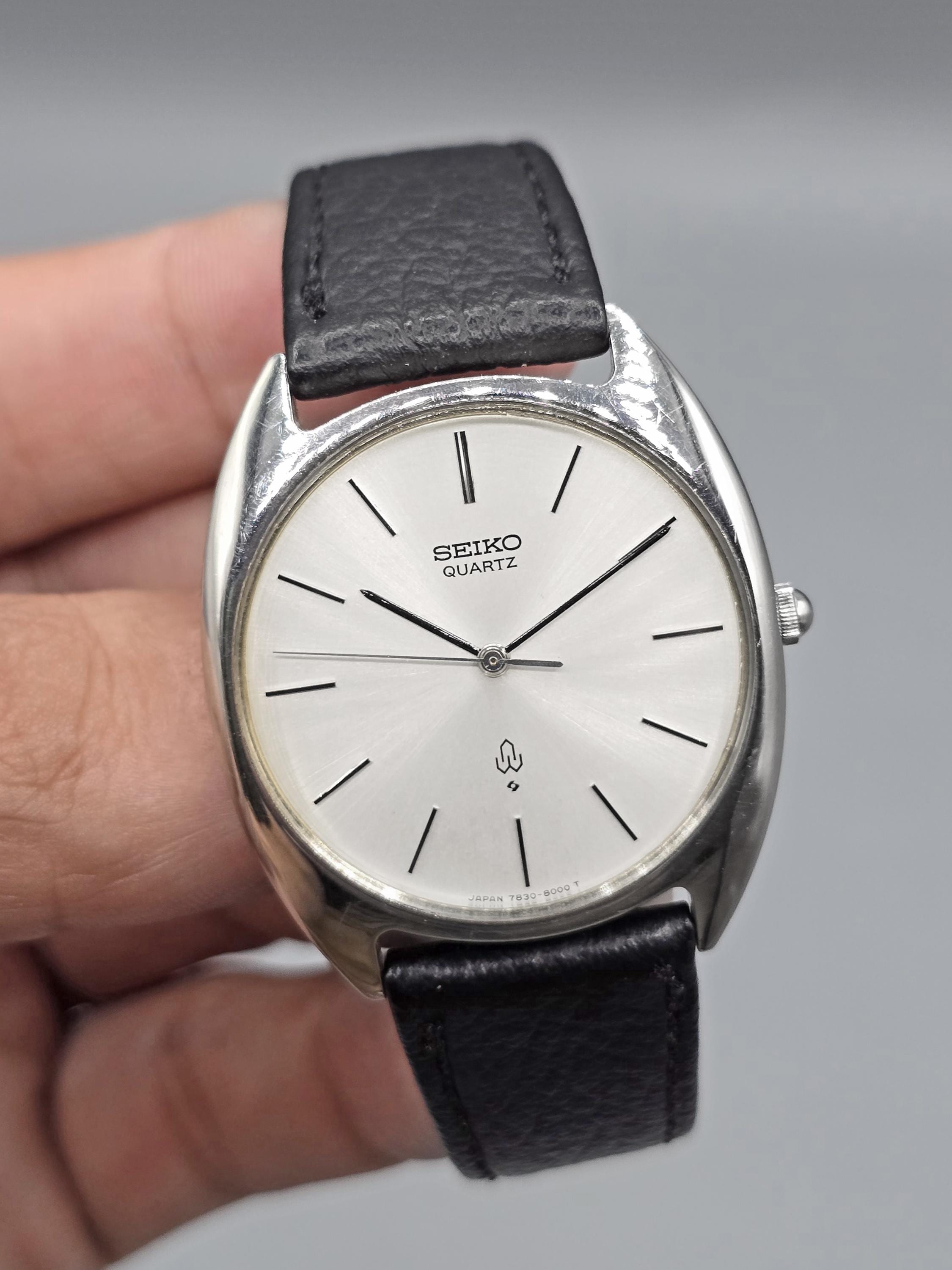 80s Vintage SEIKO quartz レクタンレギュラー 海外モデル Vintage Seiko Quartz Men's Watch 7830-8000 1978 Stainless Steel