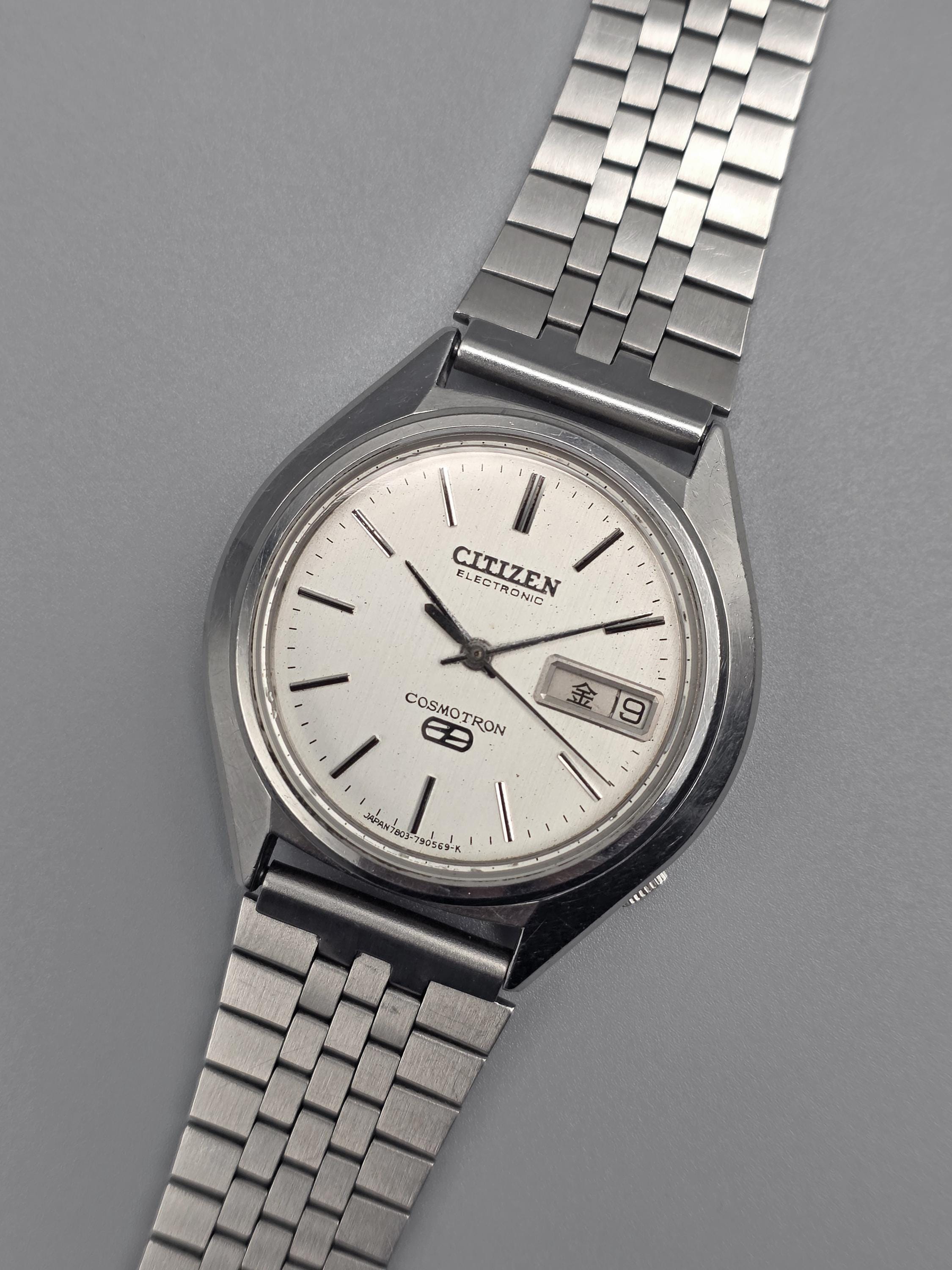 Vintage Citizen Electronic Cosmotron 7804 1974 Kanji Day-date
