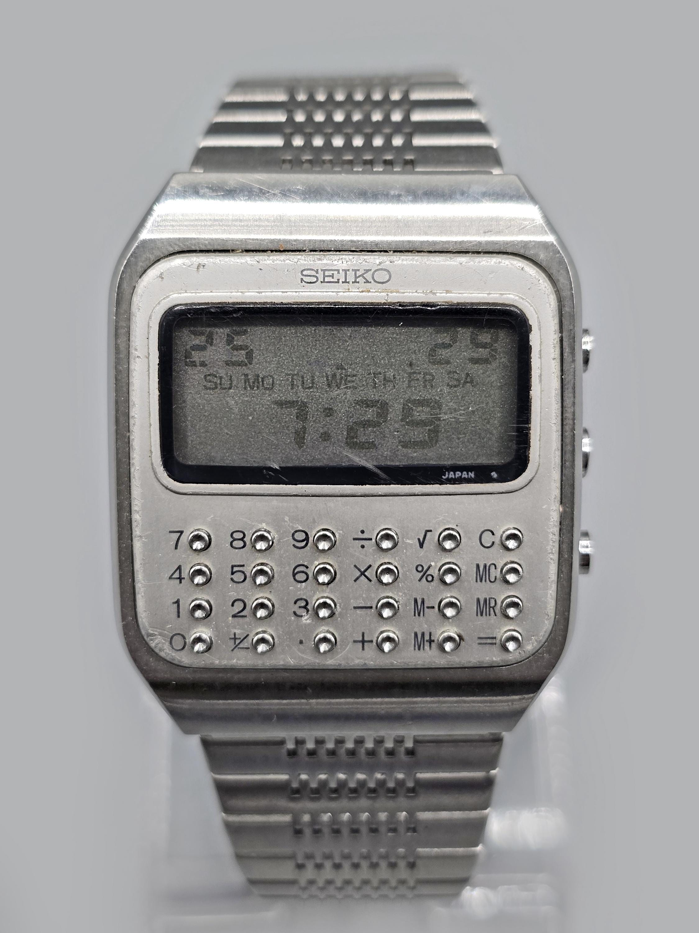 Seiko Calculator Watch C153-5011 Vintage 1983 Digital LCD